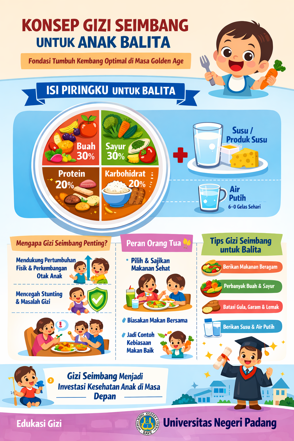 Poster Konsep Gizi Seimbang Anak Balita